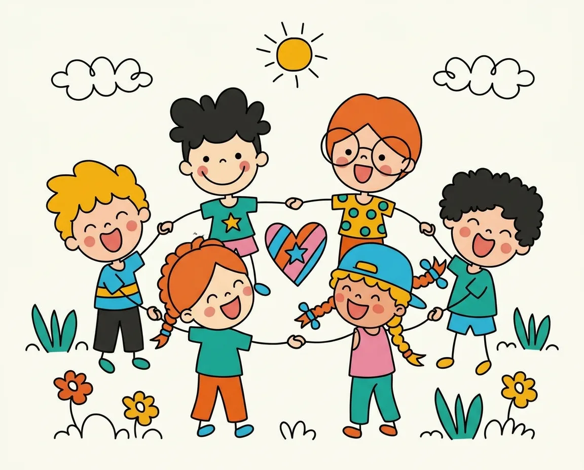 6 Kinder Ringelreihentanz 6 Kinder Ringelreihentanz